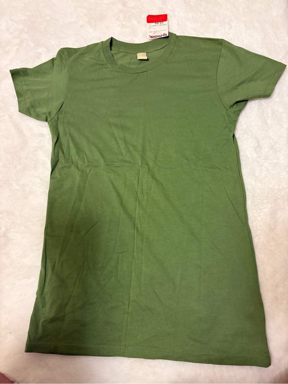 Alternative Olive Green Muscle Tee Dress - Crew Neck